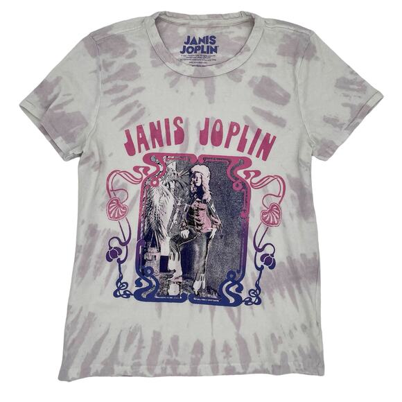 Lucky Brand Janis Joplin Graphic Tee XS Purple Tie Dye Festival Music Vintage - Picture 1 of 7